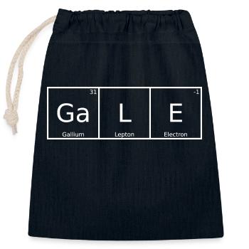 Gale Name First Name Chemistry Periodic Table Elements - Closable cotton gift bag (25x30cm) - navy - Front