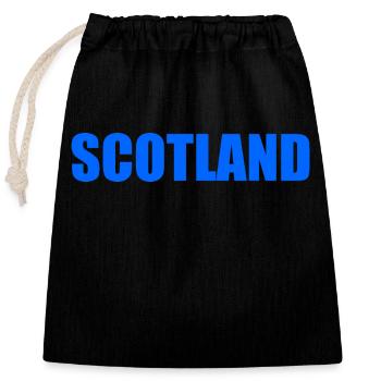 scotland flag - Closable cotton gift bag (25x30cm) - black - Front
