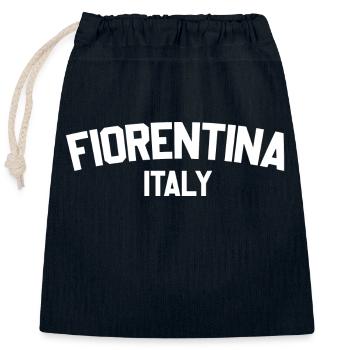 Fiorentina Italien - Verschließbarer Geschenkbeutel aus Baumwolle (25x30cm) - Navy - Vorne