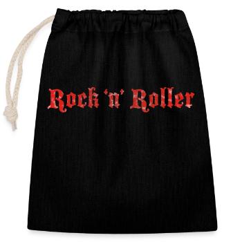 Rock n Roller Distressed - Closable cotton gift bag (25x30cm) - black - Front
