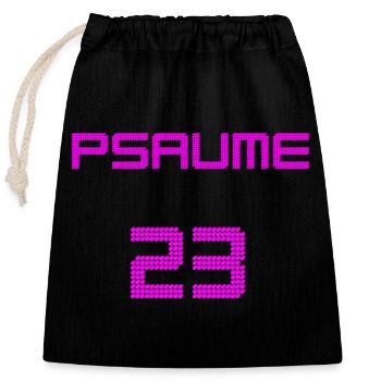 Digital Design Digital PSALM 23 - Closable cotton gift bag (25x30cm) - black - Front