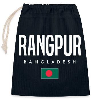 Rangpur Bangladesh - Closable cotton gift bag (25x30cm) - navy - Front