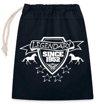 Legendär 1952 - Verschließbarer Geschenkbeutel aus Baumwolle (25x30cm) - Navy - Vorne