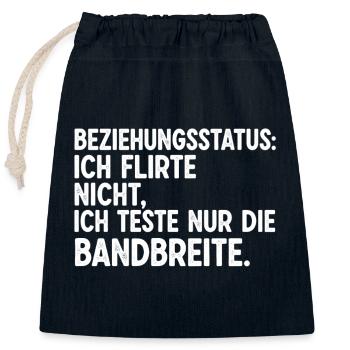 Beziehungsstatus: Ich Flirte Nicht - Verschließbarer Geschenkbeutel aus Baumwolle (25x30cm) - Navy - Vorne