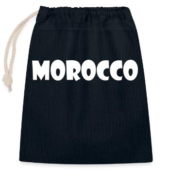 Morocco - Verschließbarer Geschenkbeutel aus Baumwolle (25x30cm) - Navy - Vorne