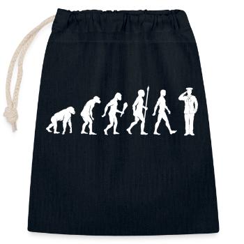 Funny Seaman Evolution Sailor Gift Idea - Closable cotton gift bag (25x30cm) - navy - Front