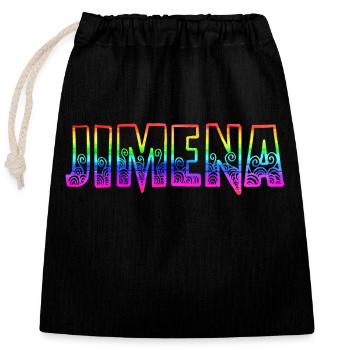 jimena rs regenbogen - Verschließbarer Geschenkbeutel aus Baumwolle (25x30cm) - Schwarz - Vorne