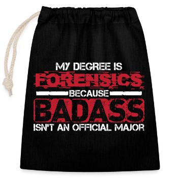 Forensics - Forensics - Crime Scene Investigators - Closable cotton gift bag (25x30cm) - black - Front