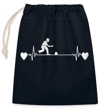 Bowling Kegelverein Bowler Kegeln Bowlingverein - Sac cadeau en coton avec cordon (25 x 30 cm) - bleu marine - Devant