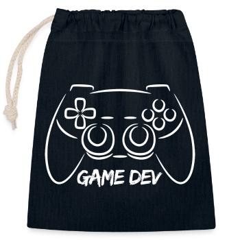 Game Developer - Closable cotton gift bag (25x30cm) - navy - Front