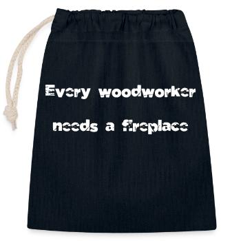 Idée cadeau Cool Union Tshirts de charpentier - Sac cadeau en coton avec cordon (25 x 30 cm) - bleu marine - Devant