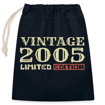 2005 Vintage: Einzigartiges Retro-Geschenk zum 19-jährigen Jubiläum - Verschließbarer Geschenkbeutel aus Baumwolle (25x30cm) - Navy - Vorne