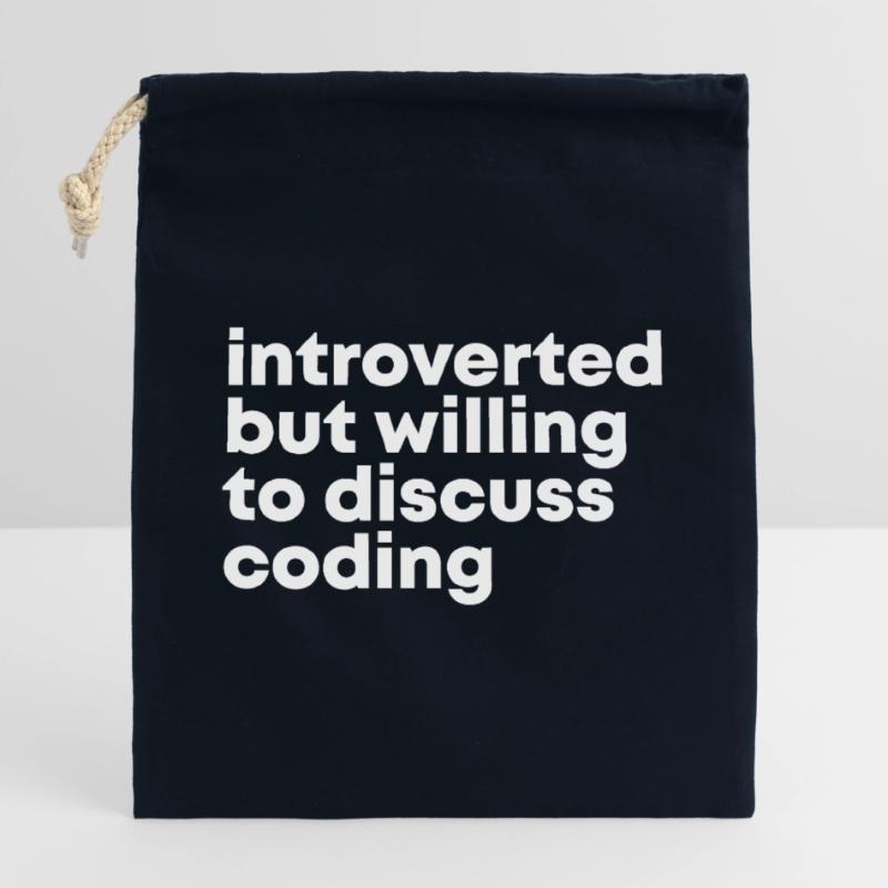 Codage Codage Codage Sac cadeau en coton avec cordon (25 x 30 cm)