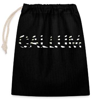Callum prénom calumba - Sac cadeau en coton avec cordon (25 x 30 cm) - noir - Devant