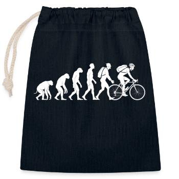 Evolution Radfahren Radfahren Biker Radfahren - Verschließbarer Geschenkbeutel aus Baumwolle (25x30cm) - Navy - Vorne