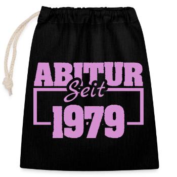 1979 - Closable cotton gift bag (25x30cm) - black - Front