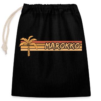 Le Maroc en vacances - Sac cadeau en coton avec cordon (25 x 30 cm) - noir - Devant