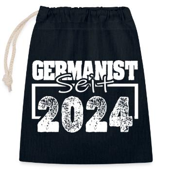 2024 - Verschließbarer Geschenkbeutel aus Baumwolle (25x30cm) - Navy - Vorne
