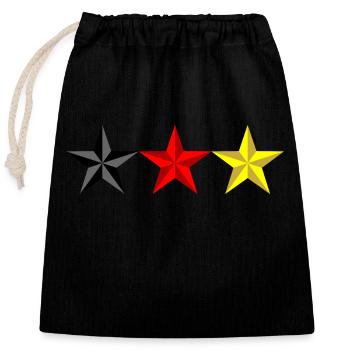 Noir Rouge Or Allemagne - Sac cadeau en coton avec cordon (25 x 30 cm) - noir - Devant