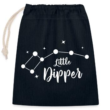 Étoiles de la Petite Ourse - Sac cadeau en coton avec cordon (25 x 30 cm) - bleu marine - Devant