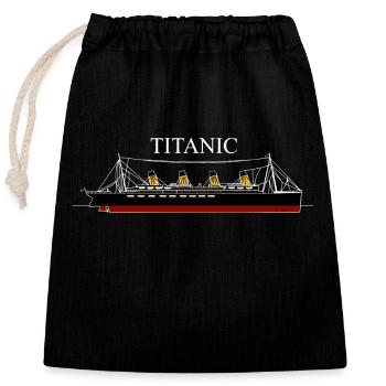 Titanic - Closable cotton gift bag (25x30cm) - black - Front
