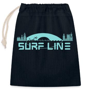 Surfline 3 Blaue Ausführung - Verschließbarer Geschenkbeutel aus Baumwolle (25x30cm) - Navy - Vorne