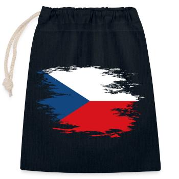 Tschechien Flagge used Design - Verschließbarer Geschenkbeutel aus Baumwolle (25x30cm) - Navy - Vorne
