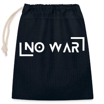 No War - Verschließbarer Geschenkbeutel aus Baumwolle (25x30cm) - Navy - Vorne
