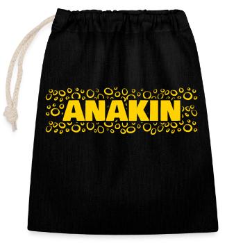 Anakin comme prénom - Sac cadeau en coton avec cordon (25 x 30 cm) - noir - Devant