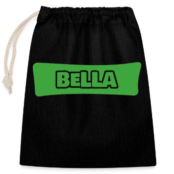 Cadeau pour Bella - Sac cadeau en coton avec cordon (25 x 30 cm) - noir - Devant