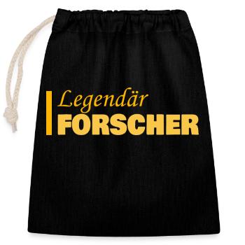 Profession Researcher - Closable cotton gift bag (25x30cm) - black - Front