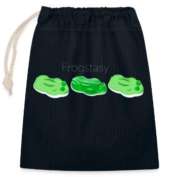 Frogstasy - Verschließbarer Geschenkbeutel aus Baumwolle (25x30cm) - Navy - Vorne