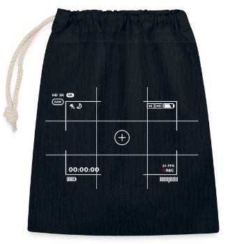 kamera - Verschließbarer Geschenkbeutel aus Baumwolle (25x30cm) - Navy - Vorne