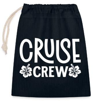 Cruise - Closable cotton gift bag (25x30cm) - navy - Front