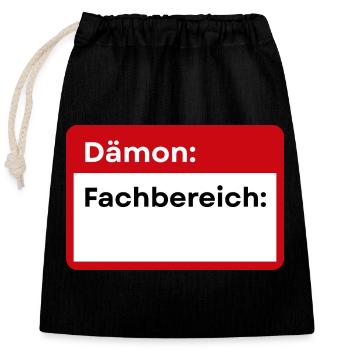 Demonic Specialist Badge - Closable cotton gift bag (25x30cm) - black - Front