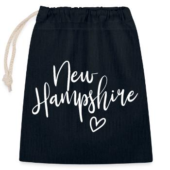 New Hampshire Heart Women's Love New Hampshire - Closable cotton gift bag (25x30cm) - navy - Front