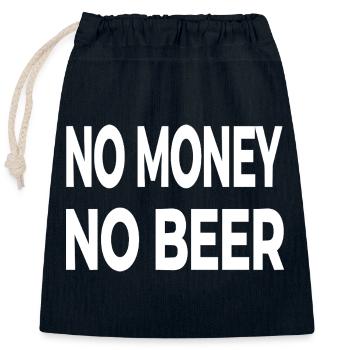Beer - Closable cotton gift bag (25x30cm) - navy - Front