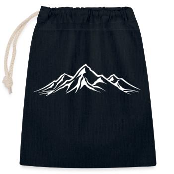 Berge Umriss - Verschließbarer Geschenkbeutel aus Baumwolle (25x30cm) - Navy - Vorne