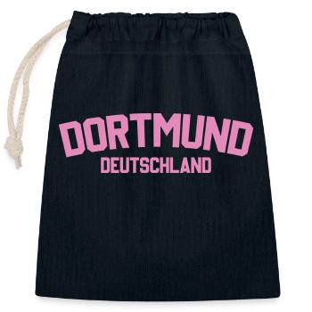 Dortmund, Allemagne - Sac cadeau en coton avec cordon (25 x 30 cm) - bleu marine - Devant