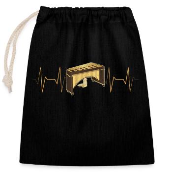 Vibraphonist Percussion Schlaginstrument Musik - Verschließbarer Geschenkbeutel aus Baumwolle (25x30cm) - Schwarz - Vorne