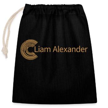 Für Liam Alexander - Verschließbarer Geschenkbeutel aus Baumwolle (25x30cm) - Schwarz - Vorne