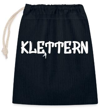 klettern - Verschließbarer Geschenkbeutel aus Baumwolle (25x30cm) - Navy - Vorne