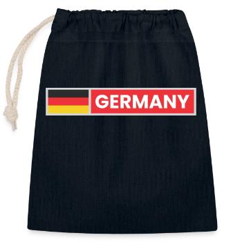 Germany National Flag - Closable cotton gift bag (25x30cm) - navy - Front