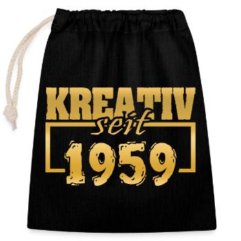 Web designer 1959 - Closable cotton gift bag (25x30cm) - black - Front