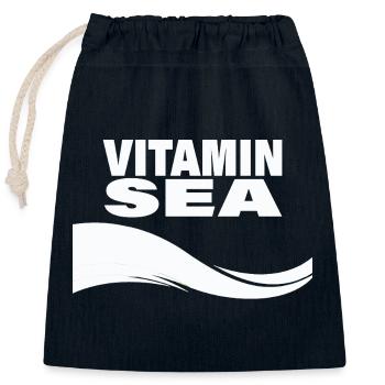 Vitamin Sea - Closable cotton gift bag (25x30cm) - navy - Front