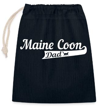 Maine Coon Persian Cat - Dad Katzenppa Lettering - Closable cotton gift bag (25x30cm) - navy - Front