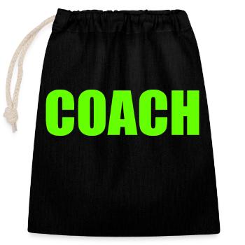 Coach - Closable cotton gift bag (25x30cm) - black - Front