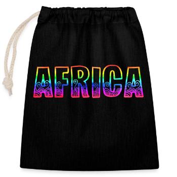 africa rs regenbogen - Verschließbarer Geschenkbeutel aus Baumwolle (25x30cm) - Schwarz - Vorne