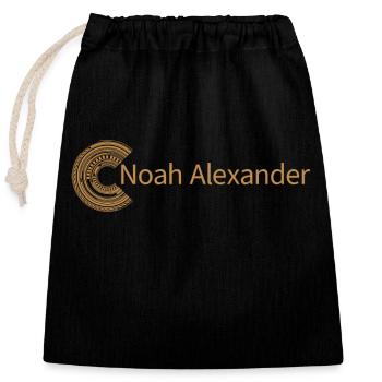 Für Noah Alexander - Verschließbarer Geschenkbeutel aus Baumwolle (25x30cm) - Schwarz - Vorne