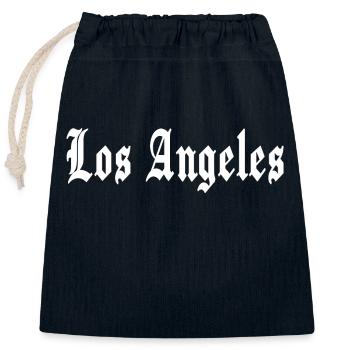 los angeles - Verschließbarer Geschenkbeutel aus Baumwolle (25x30cm) - Navy - Vorne